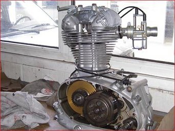 der ausgebaute Motor