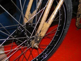 Detailansicht des gesäuberten Rads