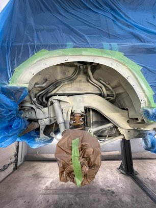 Detailansicht der abgedeckten Radführung von der anderen Seite